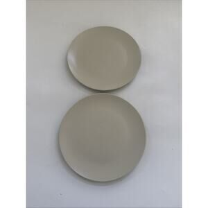 Set of‎ 2 IKEA Dinera DINNER Plates Sand Matte Finish 12011 Stoneware MCM Modern